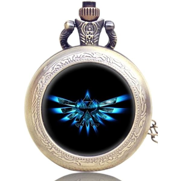 Legend of Zelda Triforce Quartz Lommeur/Halskæde Ur