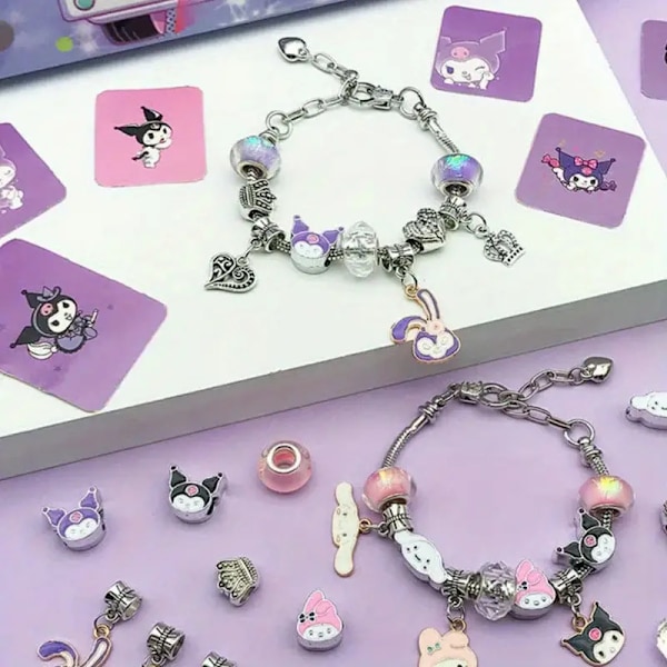 Sanrio-figur DIY smykke-sett - Halskjede og armbånd - Perfekt for fester, bursdager og høytider