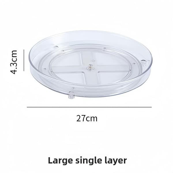 Multifunctional Rotating Shelf, 360 Degree Rotating Spice Storage Tray for Kitchen, Cosmetics Organizer