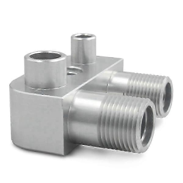 For LSX LS3 motorbytte konvertering A/C-linjekompressoradapterkobling, AC-kompressor aluminiumadapter Silver