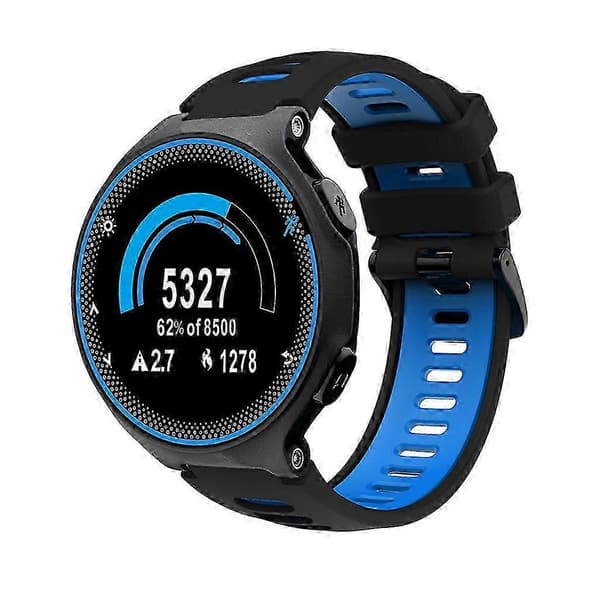 Svettresistent handledsrem-armband för Forerunner 735xt med 230/235 Loop-kompatibilitet Black and blue