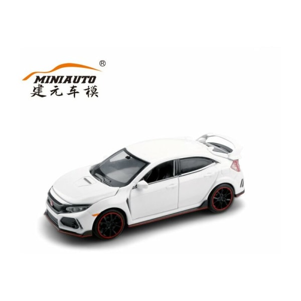 Simulaatio Jianyuan Honda Civic TYPER metalliseos automalli lasten lelu löysä kilpa-auto ääni- ja valokoristeet valkoinen, malli: valkoinen