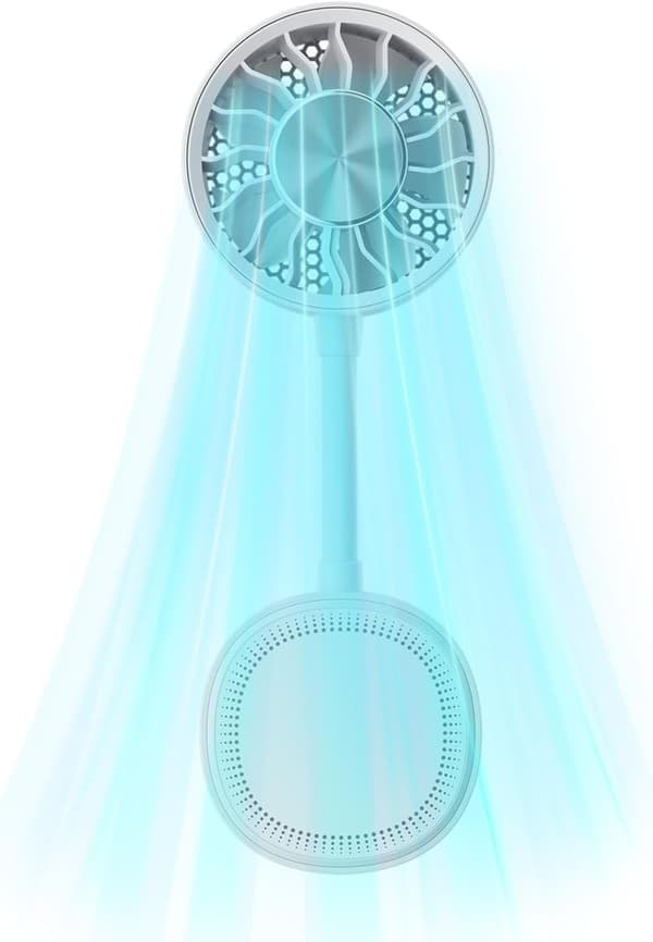 Mini bærbar ventilator, justerbar vinkel, magnetisk design, genopladelig
