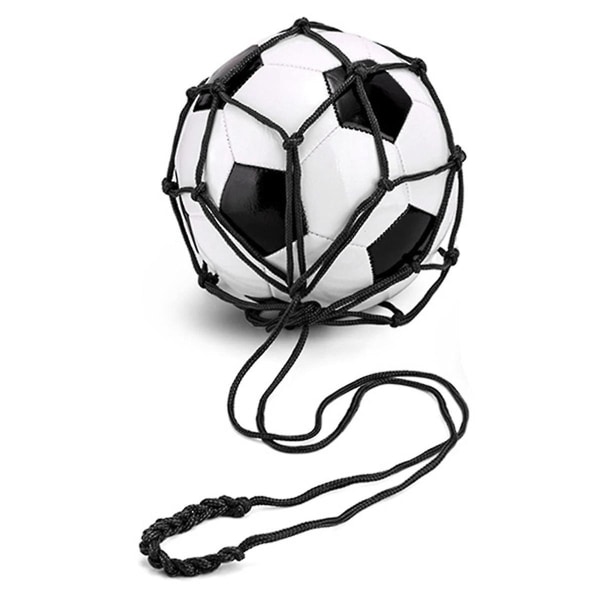 Svart fotballballnettveske, nettveske fotballtrening, bærbar ballveske (unntatt fotball)