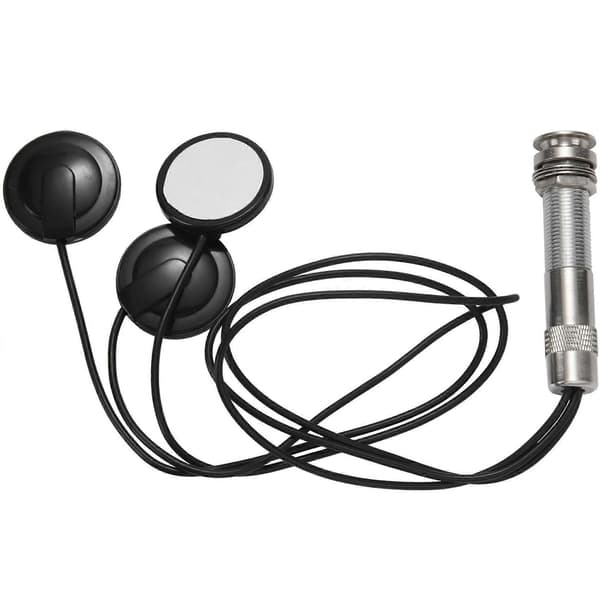 3X Universal Pickup Piezo 3 Transducer 6.35mm til Akustisk Guitar Ukulele Mandolin Black & argent