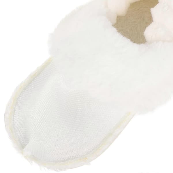 Mjuka fleece-träskofoder för vintervärme med 4 par inkluderade White 23.50X9.00X9.00CM