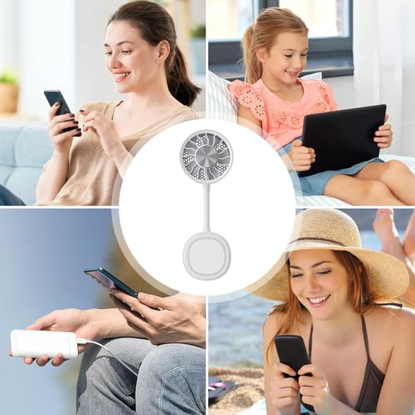 Mini bærbar ventilator, justerbar vinkel, magnetisk design, genopladelig