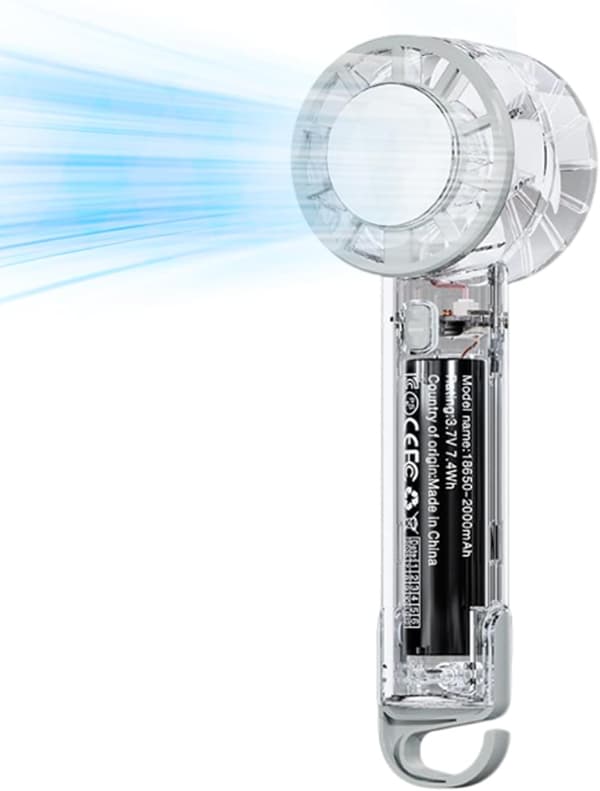 Bærbar Håndholdt Ventilator – Mini Genopladelig Tre-Hastigheds Ventilator