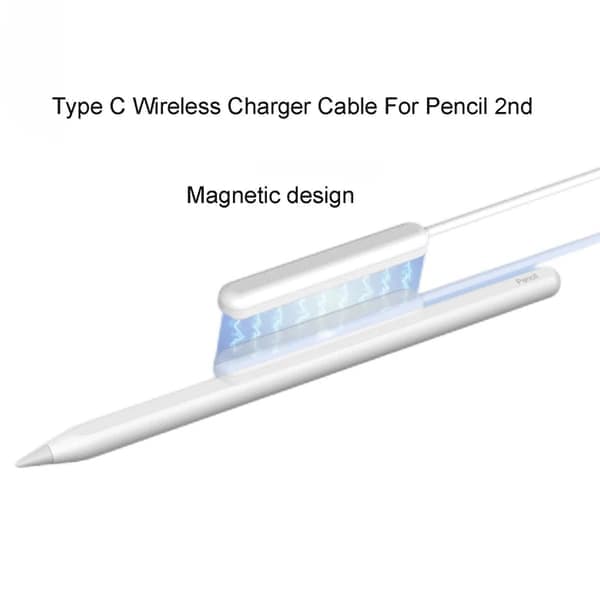 2-i-1 Magnetisk Opladerkabel til Apple Pencil 2