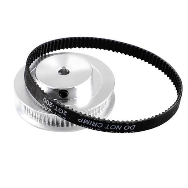 5X 2Gt Synkronhjul 1:3 Reduktion Transmission Remhjul Remhjul Model Mekanisk Rem til 3D Printer - 200X8X8mm Silver
