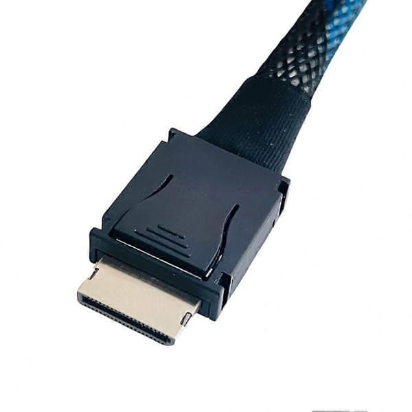 Oculink 4i PCIe 4.0 X4 SFF-8611 til SFF-8611-kabel fullfunksjonsforlengelse for ekstern GPU bakoverkompatibel 0,3m Black 0.3M
