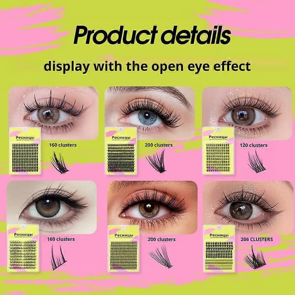 Enkeltklynge kunstige øjenvipper Professionelle værktøjer - Makeup U6I2 style 3 One size