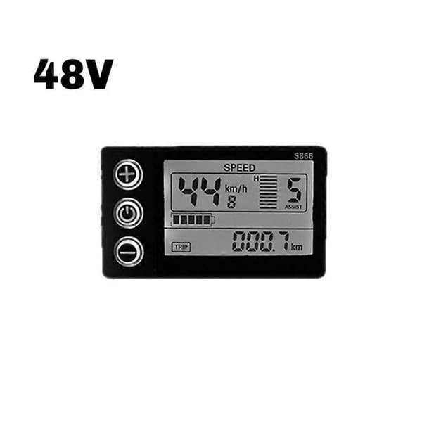 S866 Elektrisk Cykel Display LCD Måler til Intelligent Controller Ebike Panel SM Stik Elcykel 48V 48V