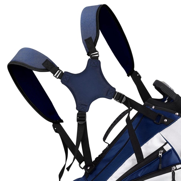 Bærbar golf skulderrem Dobbelt skulder Justerbar golftaske stropper udskiftningsrem polstret Co Blue
