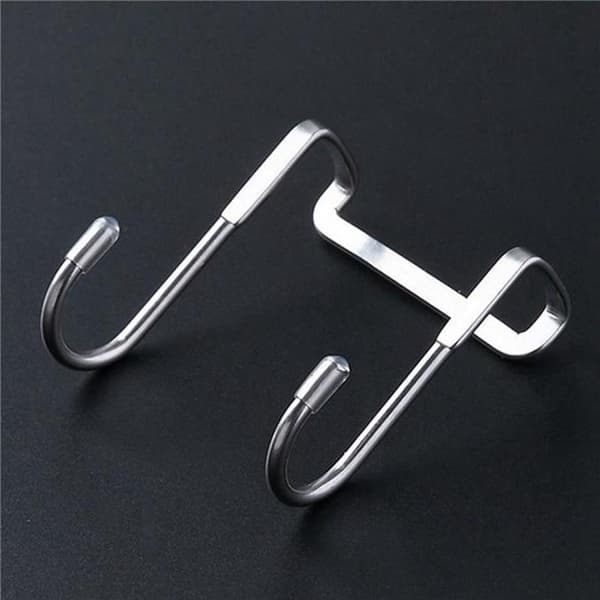 5 Pcs Kitchen Bathroom Cabinet Door Back Type Non-marking Door Back Hook Coat Hook S-type Hole-free Hook