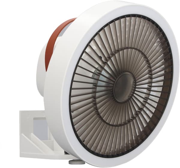 Bærbar oscillerende vægventilator, hvid