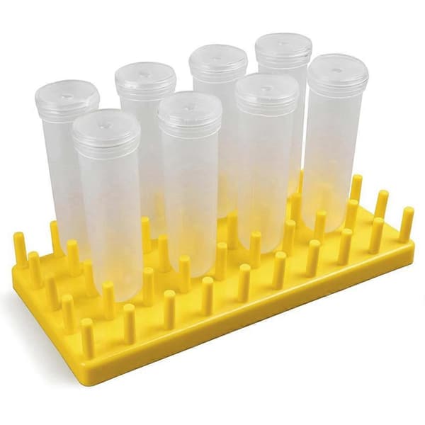 8 stk 50 ml store blomsterrør med stativholder for silkeplanteblader, stilker og blomsterkutt