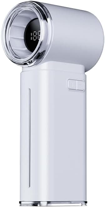 Bærbar ventilator med turbosprayfunktion, hvid
