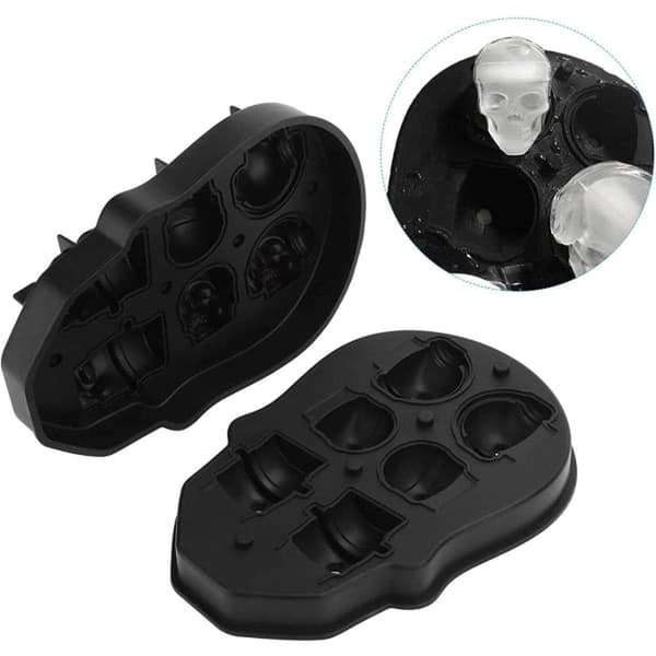 Pakke Skull Ice Fat, Silikon 3D Ghost Face Dagligvarer Is