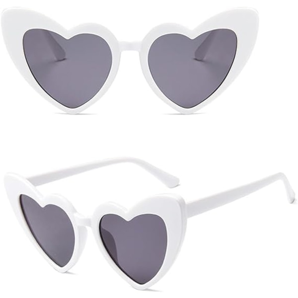 Hjärtformade festglasögon, hjärtformade solglasögon, flerfärgade hjärtformade englasögon för kvinnor sommarfest