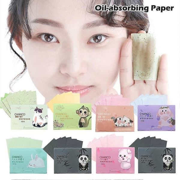 Blotting Paper Oil Control 100 ark Absorberende Ansigtsvæv Matterer Huden U:K chamomile 100pcs