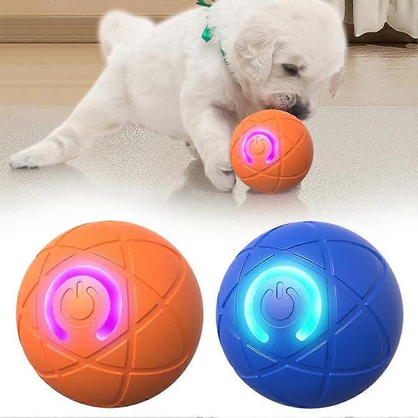 Smart Auto Rolling Ball Hundelegetøj USB Genopladeligt Drillekattelegetøj til Indendørs Katte Blue