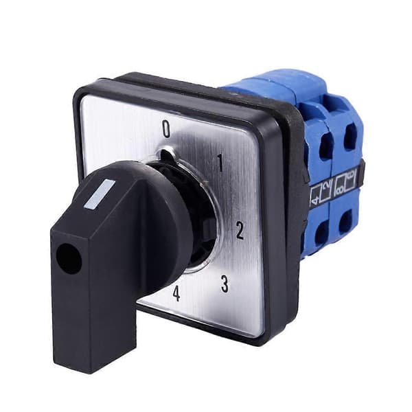 3X 8 terminaler 5 positioner Master Control drejekontakt 20A sort+blå Black&blue