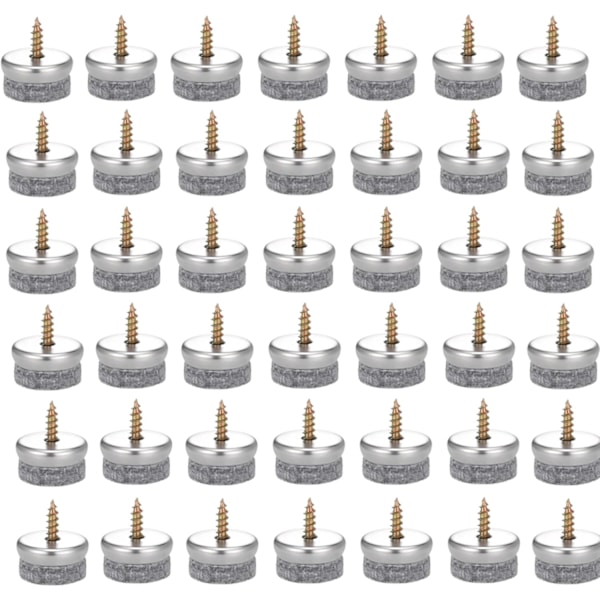 42Pcs Felt Glide Screws, 22mm Diameter Felt Pads for Furniture Feet, Round Chair Leg pads Nail-on Slider Pads