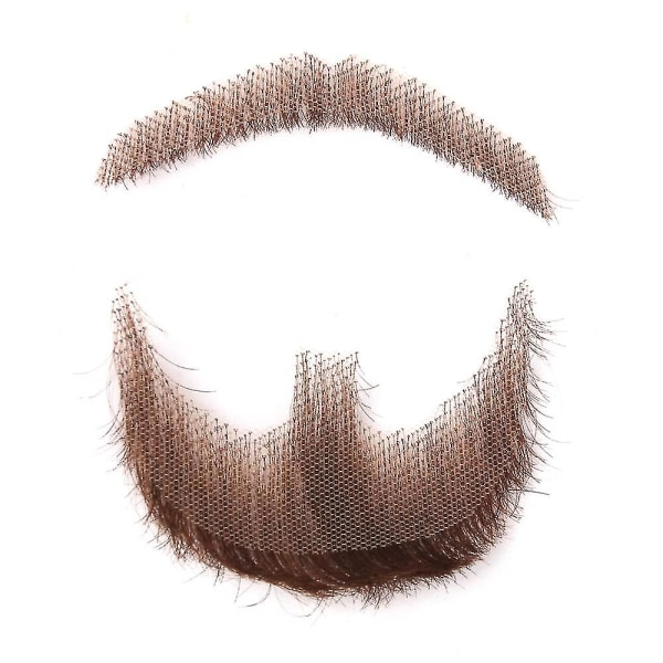 Falsk skjegg Realistisk 100 % menneskehår Helt håndbundet fippskjegg Svart For menn Makeup Underholdning Flerfarget valgfritt brown