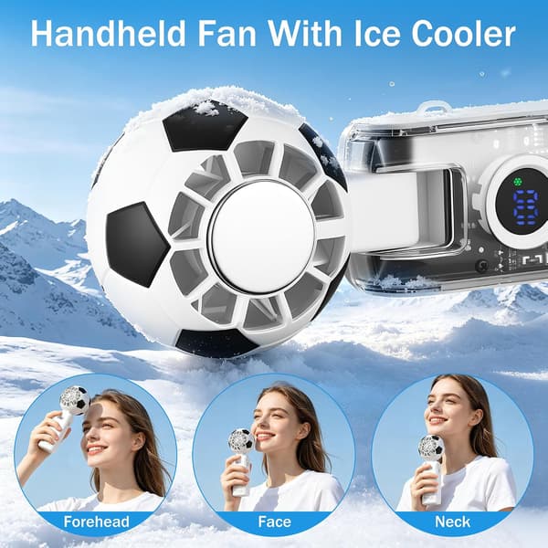 Mini oppladbar bærbar vifte, bærbar aircondition (hvit)
