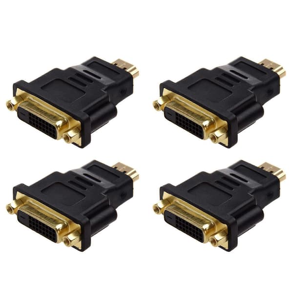 4X DVI 24+1 (DVI-D) naaras-HDMI-urossovitin Black