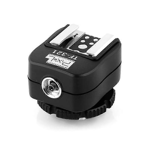 PIXEL TF-321 TTL til Canon Hot Shoe Converter til PC Sync Socket Convert Adapter Black