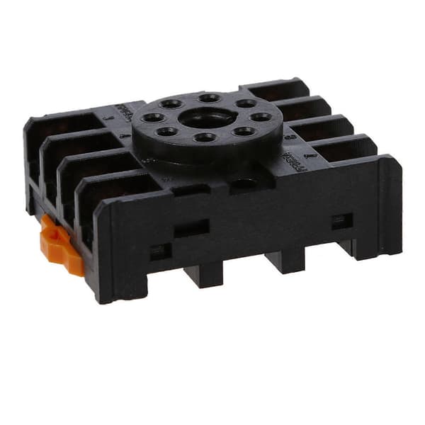 3X 8 runde ben 8-benet PF083A relæbasefatning Black