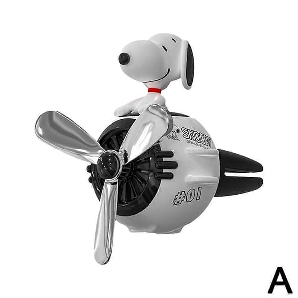 Snoopy Bil Doftfräschare Tecknad Pilotstil Aromaterapi Bil Luftkonditionering Utlopp Propeller Ventil Fräschare Dekoration Presenter Light blue rabbit