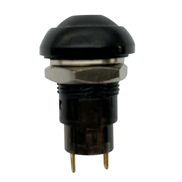 4X Tænd/Sluk Låsende Vandtæt 12mm Trykknapafbryder SPST 2A IP67, Sort Black