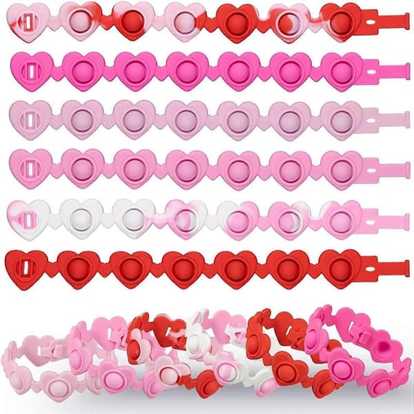 6 st Alla Hjärtans Dag Pop It Armband