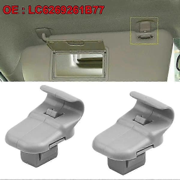 For Mazda Solskjermklips Erstatning 2 STK Grå Plast LC6269261B77 Passer Mazda 3 5 6 CX-7 CX-9 RX-8 MPV 2004-2011 Modeller 2pcs