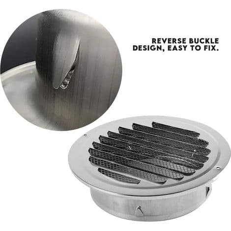 Ventilasjonskule i rustfritt stål, fortykket ventilasjonsrist (200 mm)
