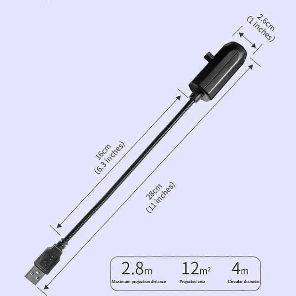 USB LED Stjernenattlysprojektor Justerbar Billoftslampe for Jul, Bryllup, Bursdagsfest og Innendørs Dekor 2pcs
