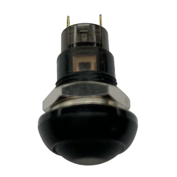 4X Tænd/Sluk Låsende Vandtæt 12mm Trykknapafbryder SPST 2A IP67, Sort Black