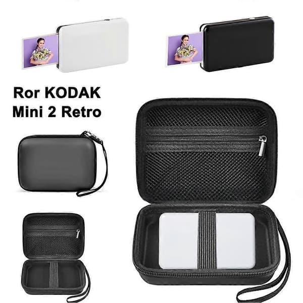 1x Bæretaske til KODAK MINI 2 Retro, 2-i-1 Instant Digital 2025 Kamera ^| Black 1pcs