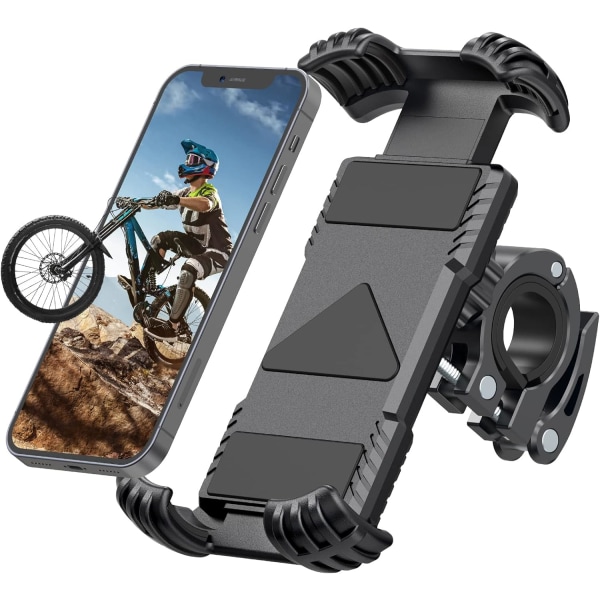 Cykeltelefonfäste, Cykeltelefonhållare - Cykeltelefonhållare kompatibel med Phone 12 / Phone 11 Pro Max, S9, S10, S20+