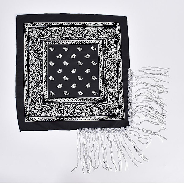 Disco Frynser Bandana Disco Fest Bandana for Kvinner Menn black