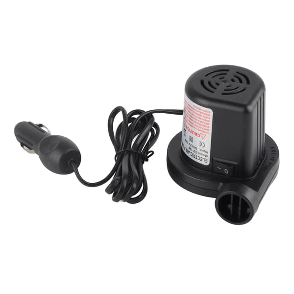 12V DC elektrisk luftpumpe med 3 dyser til oppustelige madrasser, tømmerflåder og både