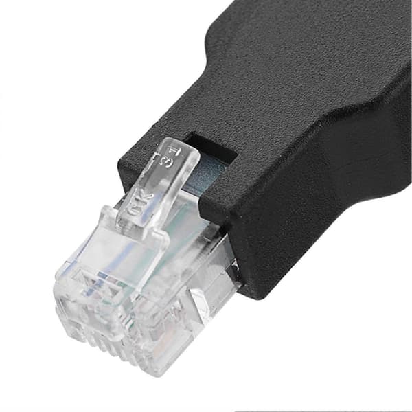 RJ11 6P4C han Ethernet-stik til 4-benet skrueterminalstik
