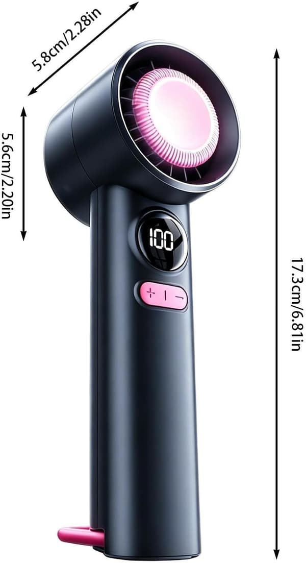 Bærbar ventilator | USB genopladelig, unisex, velegnet til hjemmebrug