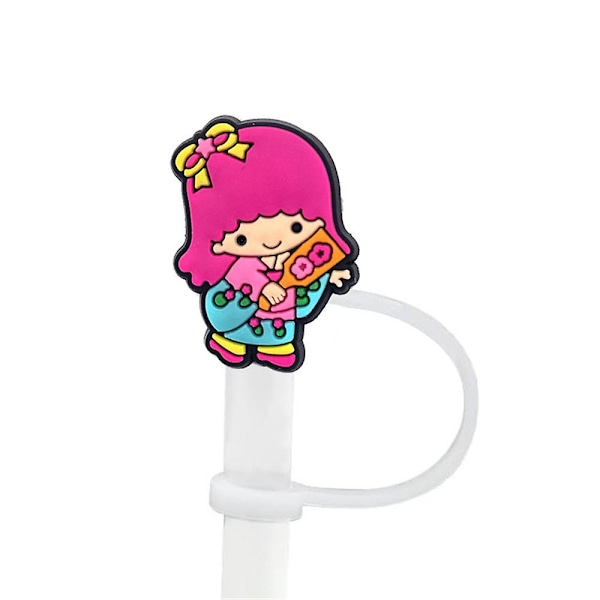 20st tecknad Sanrio Kuromi Cover Cap Halm Topper Återanvändbara sugrörsskydd för 6 mm sugrör Tillbehör till glaskoppar