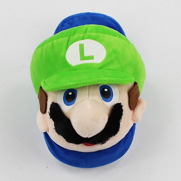 Super Mario Bros Tofflor Cartoon Roliga Tofflor Kreativa Hem Bomullstofflor Mario green