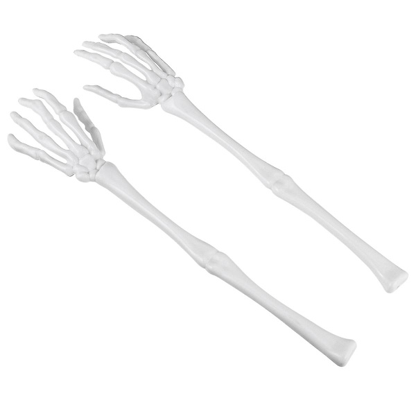 2 st Plast Köksredskap Halloween Sallad Sked Plast Skelett Skalle Sallad Tång Sallad Tång Halloween Sallad Server