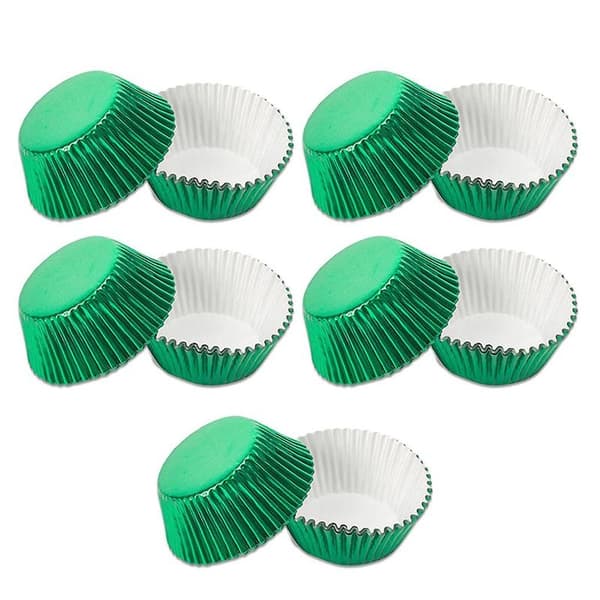 100 stk Cupcake Papirforme Non-Stick Muffin Bageforme Til Hjemmekøkken Bagetilbehør green